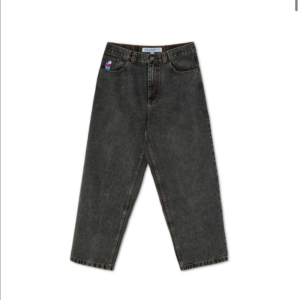POLAR SKATE CO BIG BOY JEANS WASHED BLACK (SMALL) (30-31)